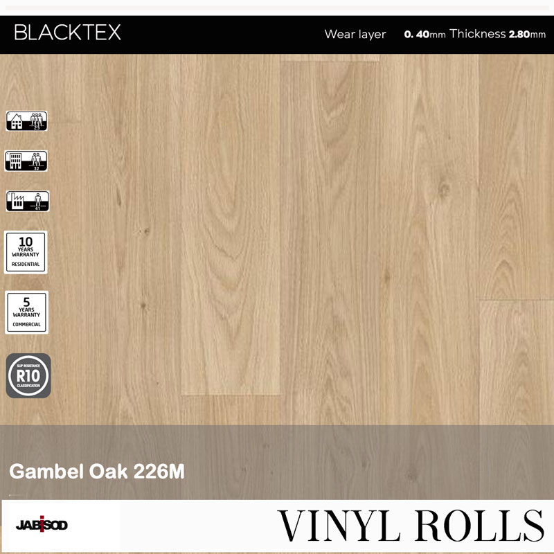 Gambel Oak 226M in cushion vinyl rolls, Blacktex collection