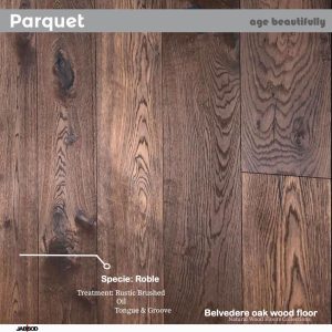 Engineered wood floor (Parquet) in Belvedere Oak decor