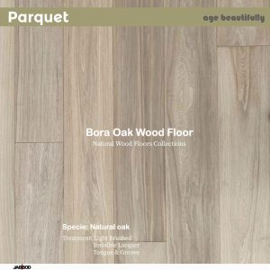 Engineered wood floor (Parquet) in Bora Oak decor