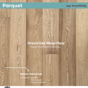 Engineered wood floor (Parquet) in Greco Oak decor