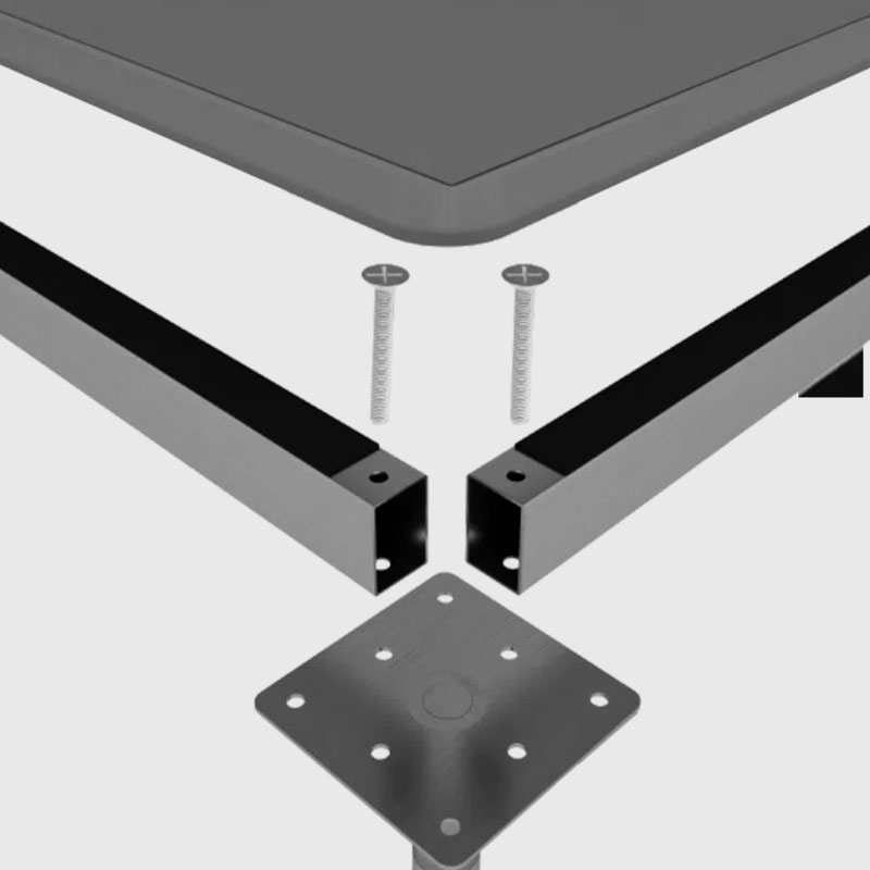 gamaflor steel cement core display pedestal and screws