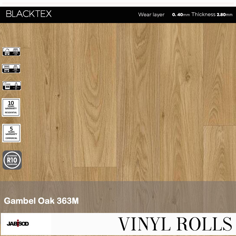 Gambel Oak 363M in cushion vinyl rolls, Blacktex collection