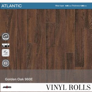 Golden Oak 960E in cushion vinyl rolls, Atlantic collection