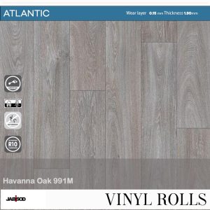 Havanna Oak 991M in cushion vinyl rolls, Atlantic collection