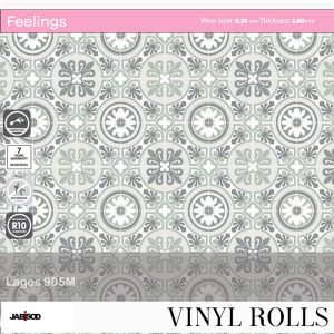 Lagos 905M in cushion vinyl rolls, feelings collection