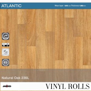 Havanna Oak 216L in cushion vinyl rolls, Atlantic collection