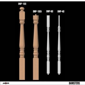 banisters and post samples for millwork