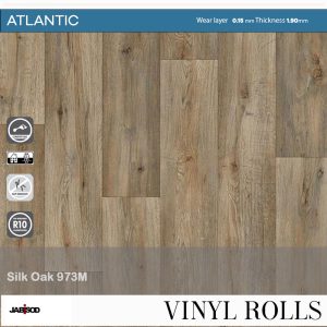 Silk Oak 973M in cushion vinyl rolls, Atlantic collection