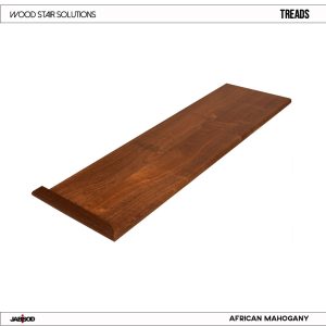 Mahogany stained treads displayed